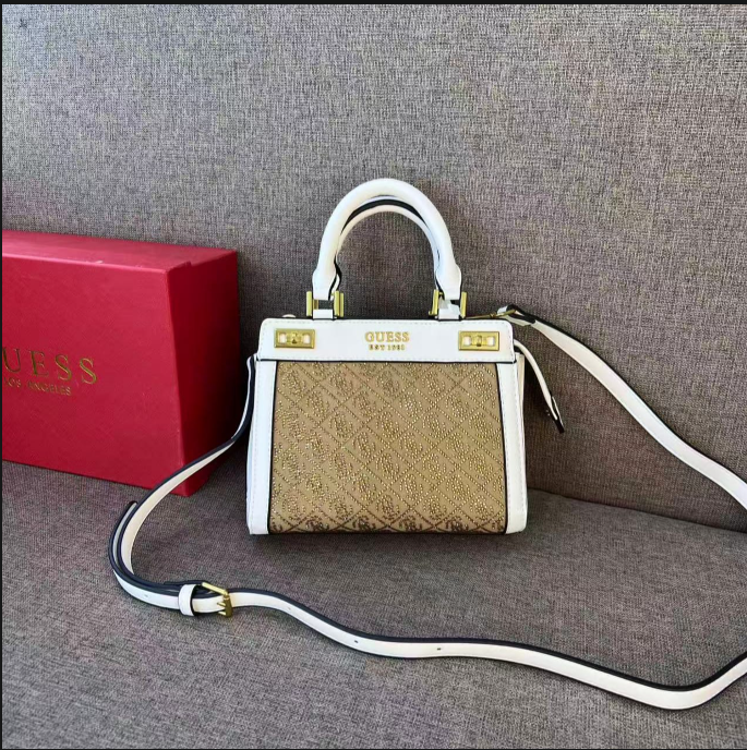 Guess Stephi Monogram Canvas Top-Handle Satchel