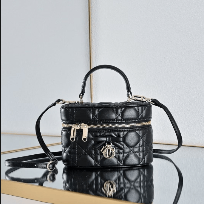 Lady Dior Cannage Vanity Case Bag with Charms