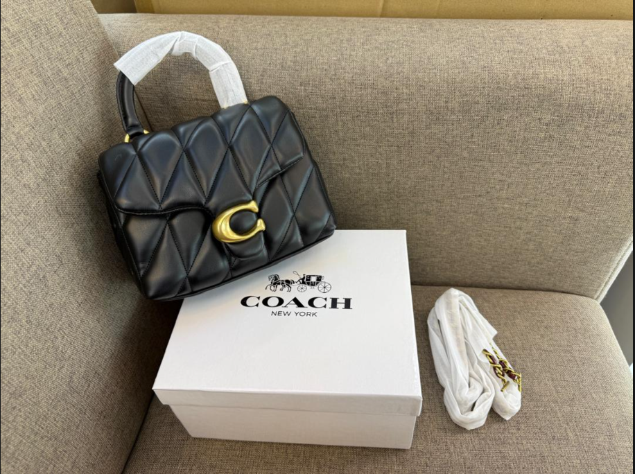 Coach Madison Luxury Quilted Flap Crossbody Satchel