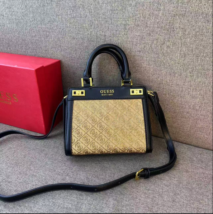 Guess Stephi Monogram Canvas Top-Handle Satchel