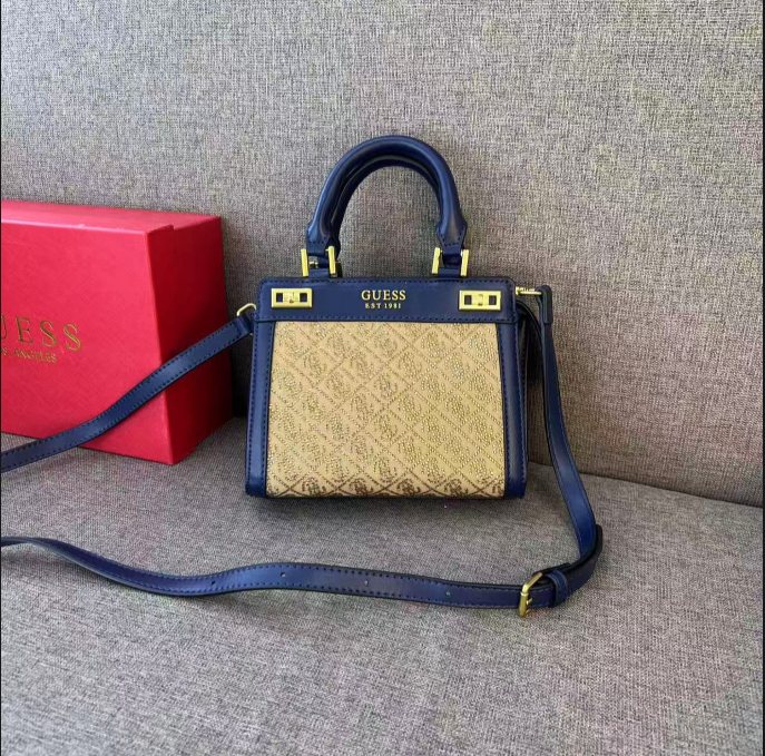 Guess Stephi Monogram Canvas Top-Handle Satchel