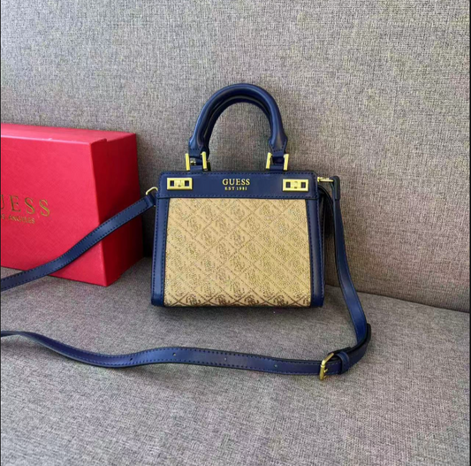 Guess Stephi Monogram Canvas Top-Handle Satchel