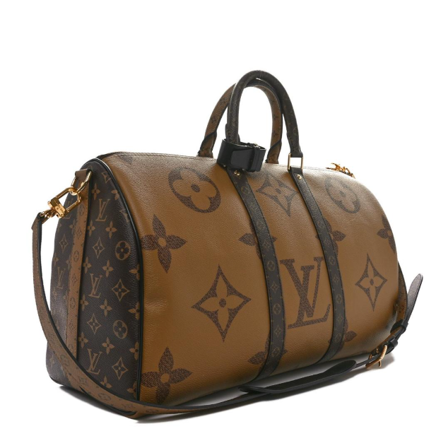 Louis Vuitton Monogram Keepall Bandoulière Custom Scrooge McDuck Graffiti Travel Bag