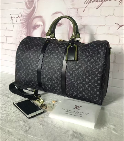 Louis Vuitton Monogram Keepall Bandoulière Custom Scrooge McDuck Graffiti Travel Bag