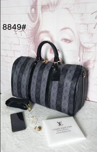 Louis Vuitton Monogram Keepall Bandoulière Custom Scrooge McDuck Graffiti Travel Bag