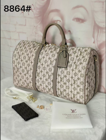 Louis Vuitton Monogram Keepall Bandoulière Custom Scrooge McDuck Graffiti Travel Bag