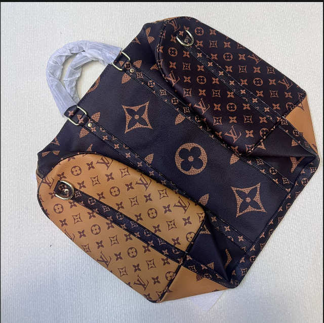 Louis Vuitton Monogram Keepall Bandoulière Custom Scrooge McDuck Graffiti Travel Bag