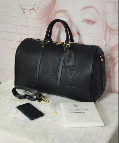 Louis Vuitton Monogram Keepall Bandoulière Custom Scrooge McDuck Graffiti Travel Bag