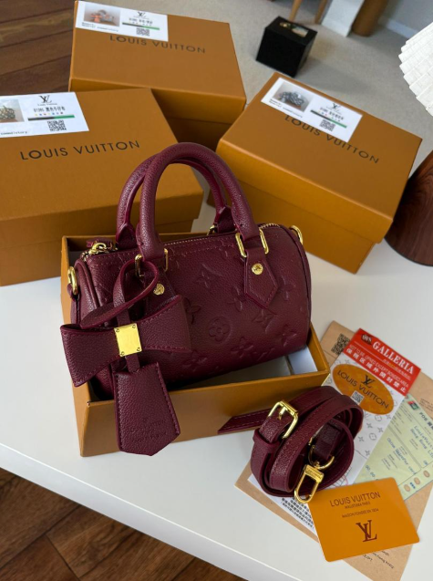Louis Vuitton Damier Ebene Papillon BB Barrel Bag with Decorative Bow Accent