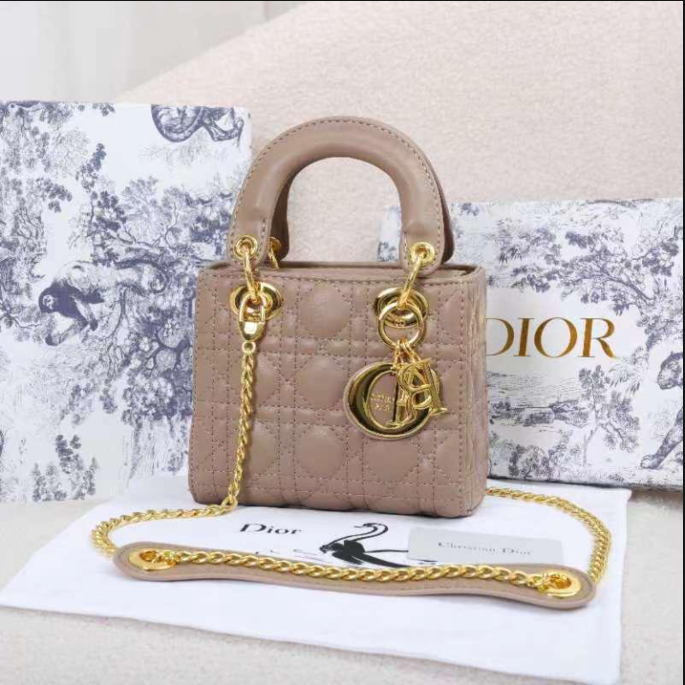 Mini Lady Dior Bag in Cannage Lambskin Leather