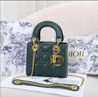 Mini Lady Dior Bag in Cannage Lambskin Leather