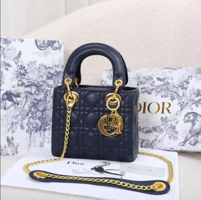 Mini Lady Dior Bag in Cannage Lambskin Leather