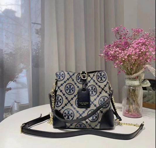 Gucci Neo Vintage GG Supreme Small Bucket Bag with Leather Trim