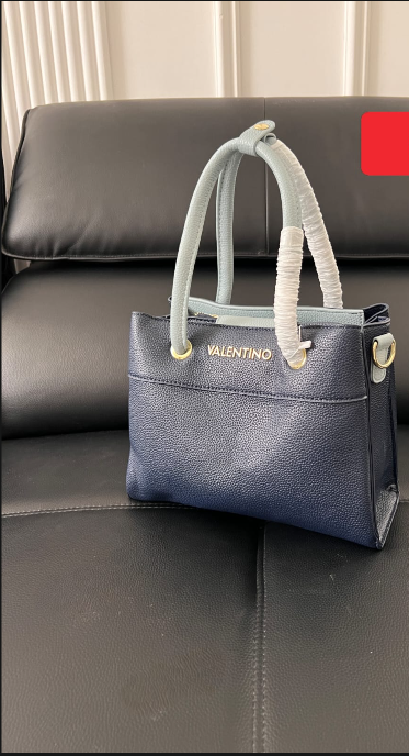 Valentino 28cm Grained Dual-Tone Top Handle Tote Bag
