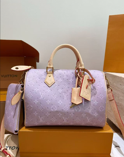 Louis Vuitton Ostrich-Embossed Monogram Speedy Bandoulière