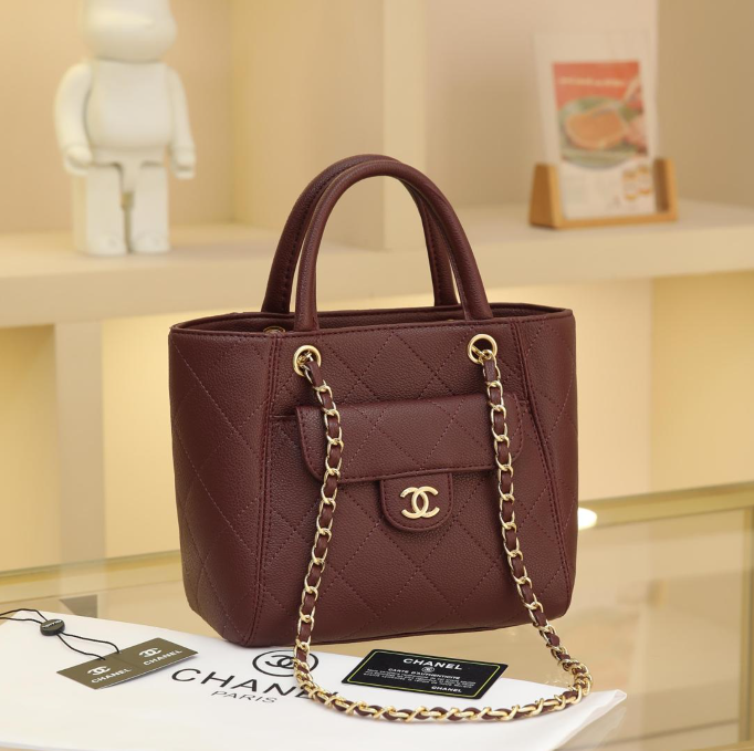 Chanel Caviar Quilted Shopping Tote Bag