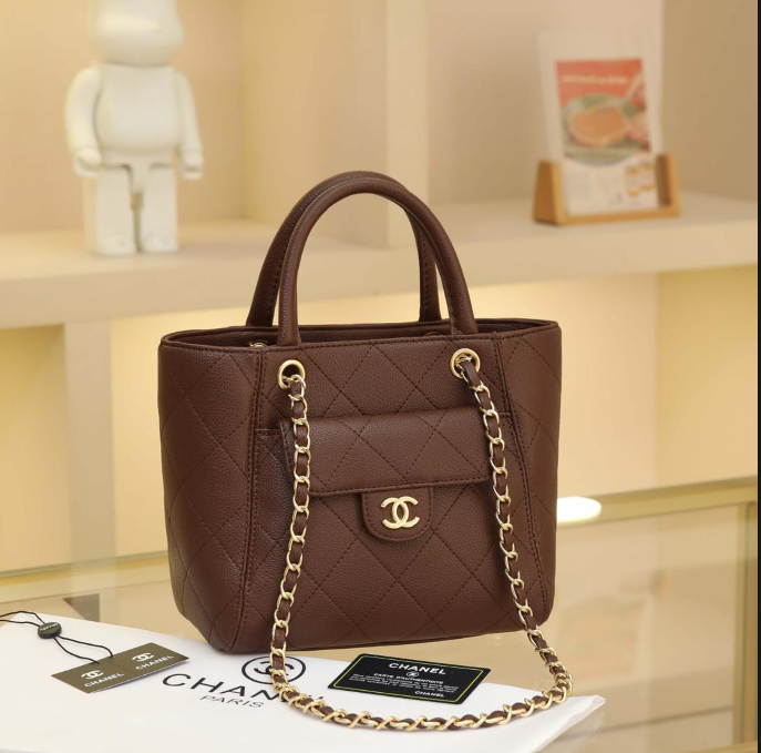 Chanel Caviar Quilted Shopping Tote Bag