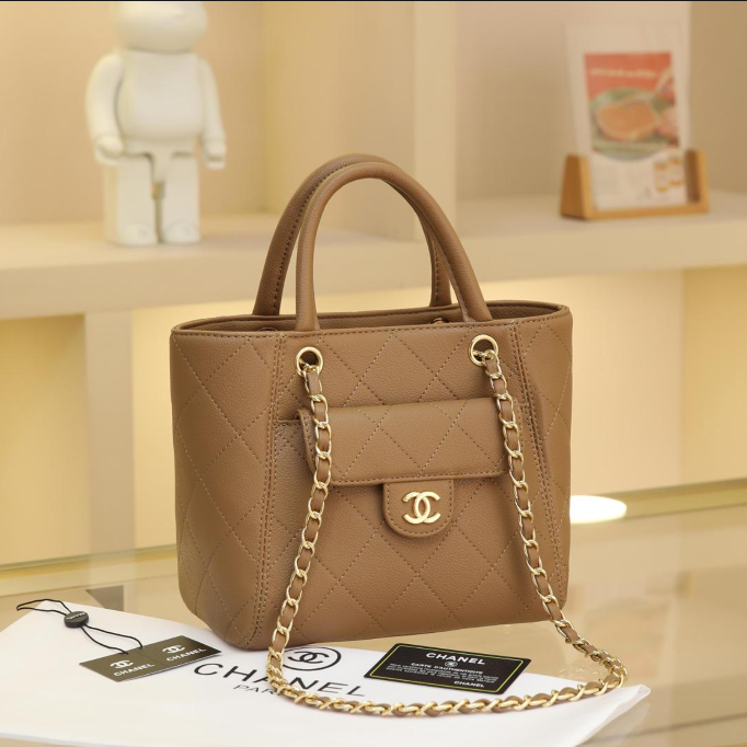 Chanel Caviar Quilted Shopping Tote Bag