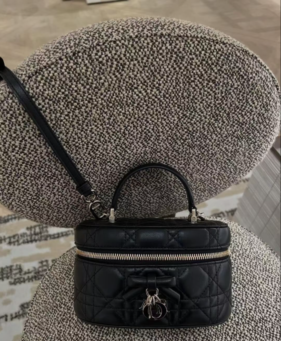 Lady Dior Cannage Vanity Case Bag with Charms