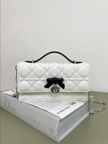 Miss Dior Cannage Flap Bag with Top Handle
