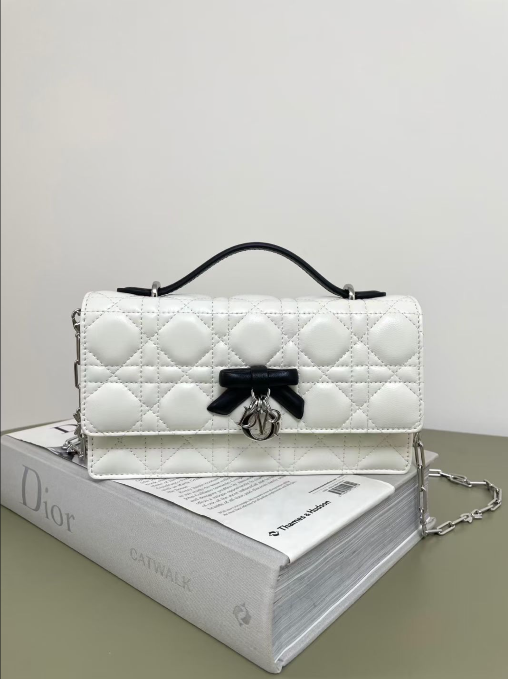 Miss Dior Cannage Flap Bag with Top Handle