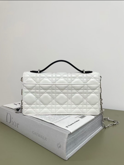 Miss Dior Cannage Flap Bag with Top Handle