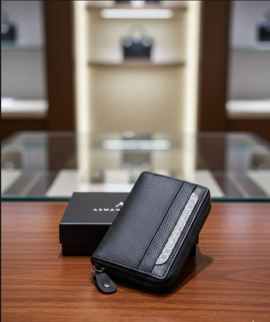 Armani Exchange Zip-Around Accordion Card Holder Wallet