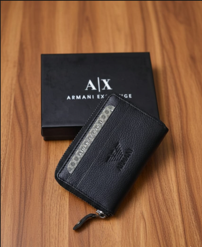 Armani Exchange Zip-Around Accordion Card Holder Wallet