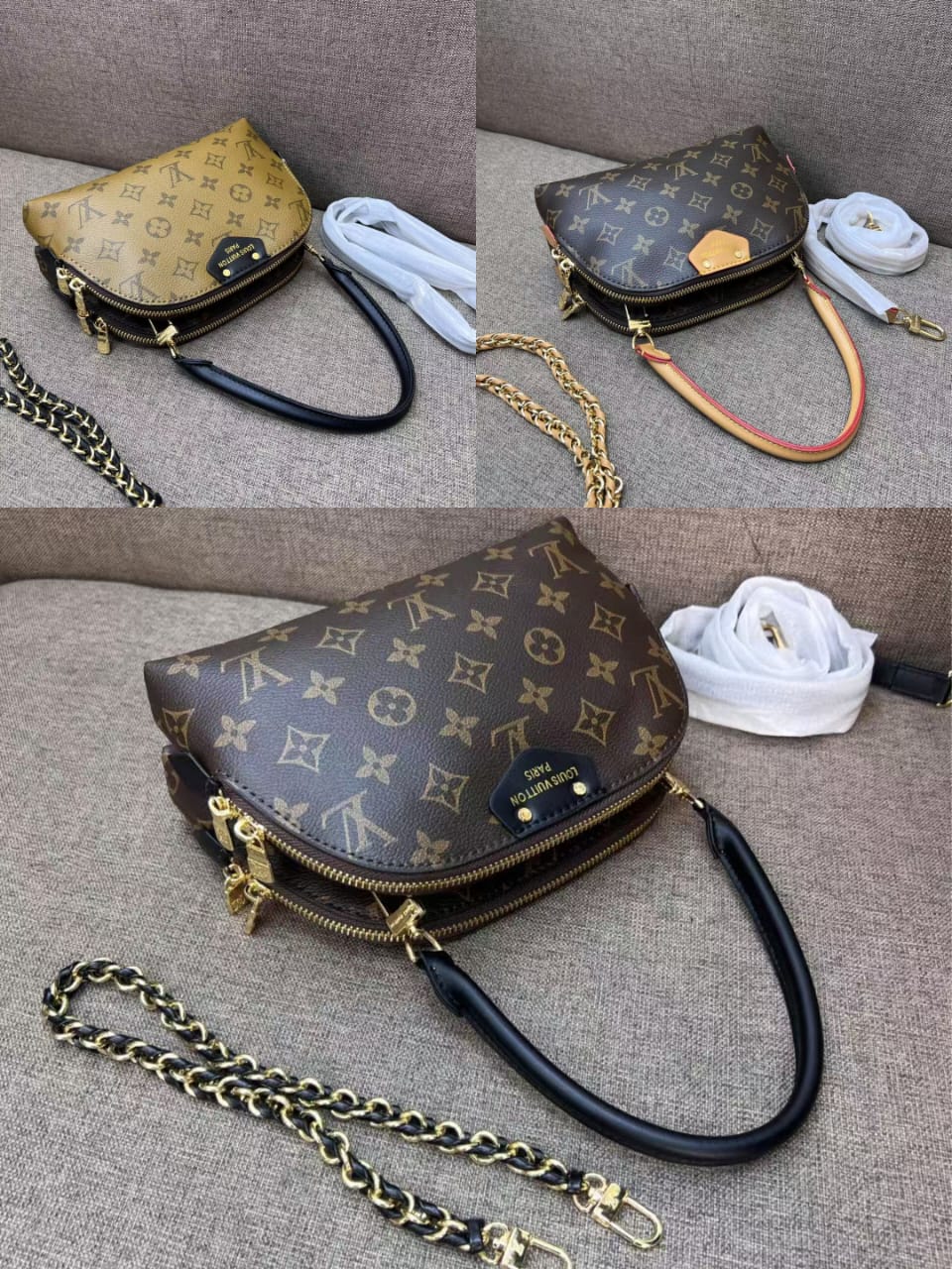 LV Signature Monogram 2-Zip Shoulder Bag & Crossbody Trio