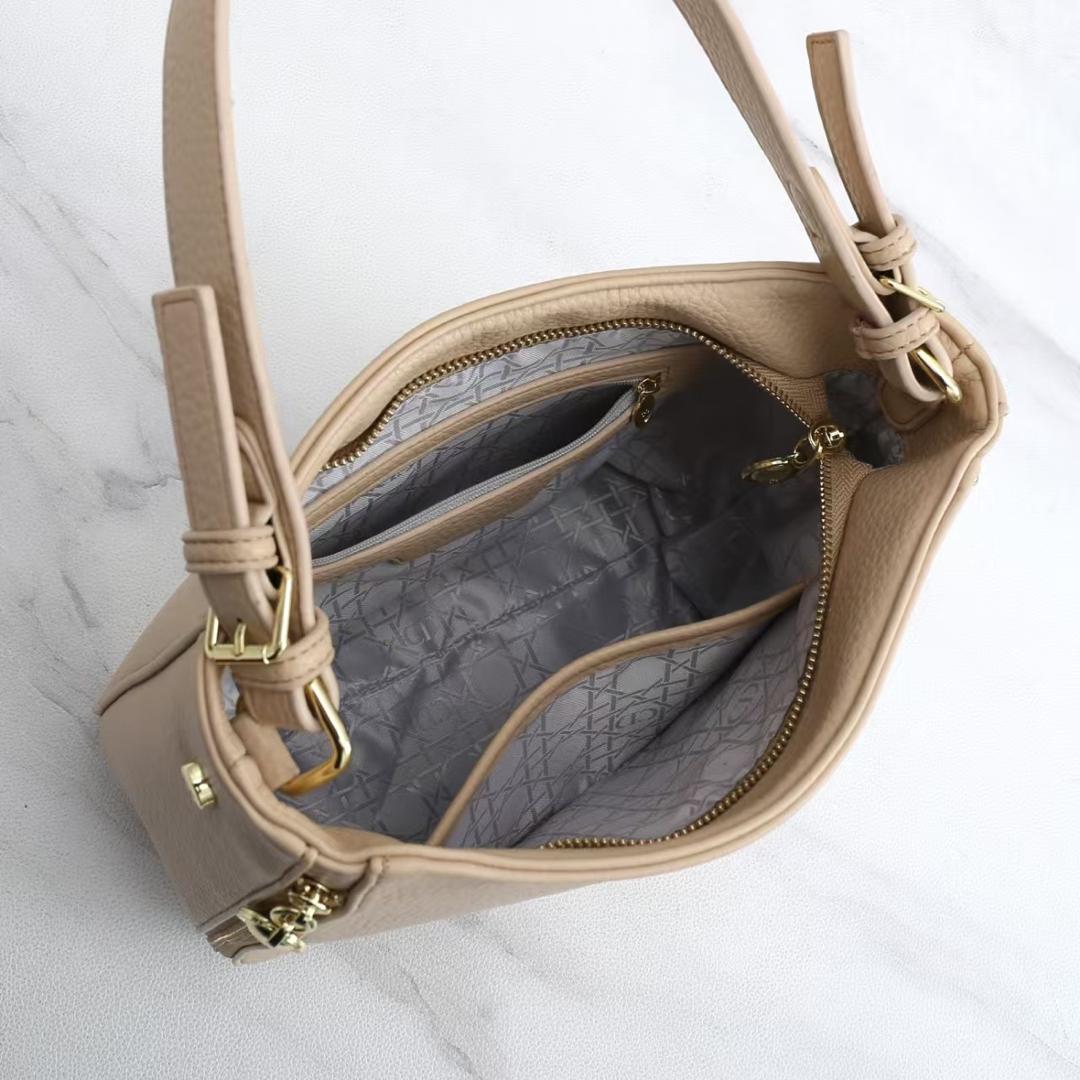 Dior Branding 2-Piece Hobo Shoulder Bag and Wallet Set