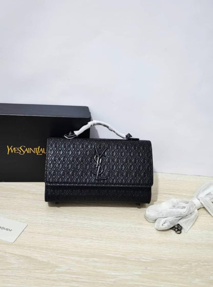 Guess Isola Monogram Embossed Top-Handle Crossbody Bag