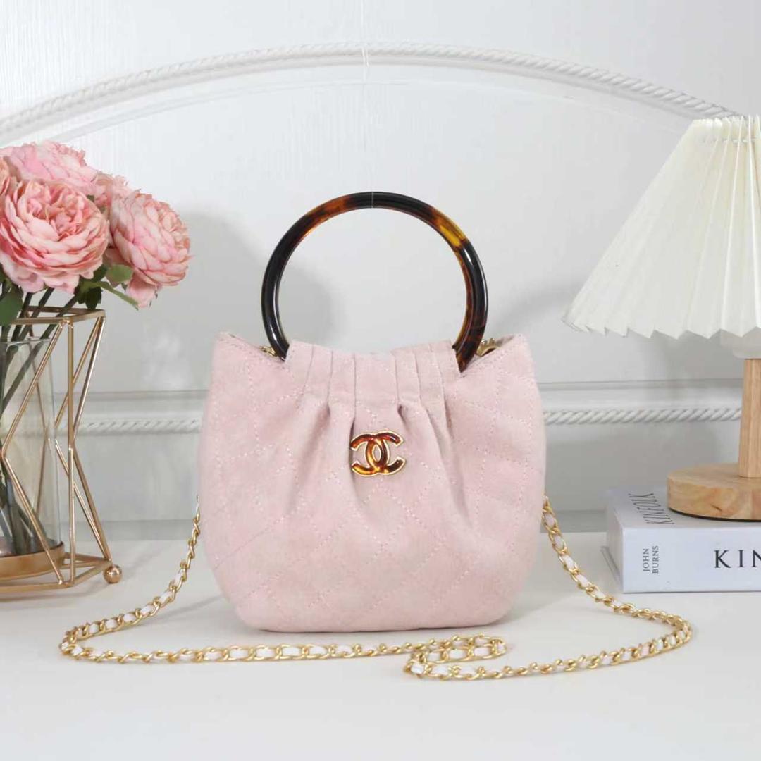 Chanel Vintage Suede Top-Handle Crossbody