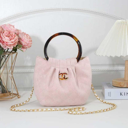 Chanel Vintage Suede Top-Handle Crossbody