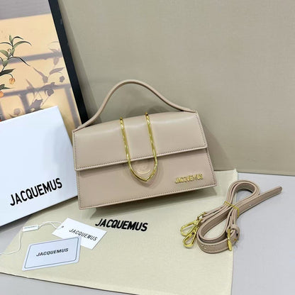 Premium Jacquemus Le Bambino Long Flap Bag - Burgundy