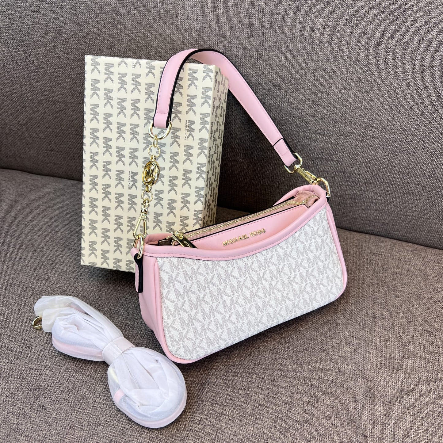 Michael Kors Jet Set Travel Medium Pouchette Crossbody Bag